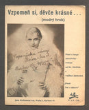 SLÁVA MACH - VZPOMEŇ SI , DĚVČE KRÁSNÉ (Modrý hrob). - 1935.