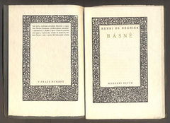 REGNIER, HENRI de: BÁSNĚ. - 1917. Moderní revue sv. 63. Vyzd. a úprava MILOŠ KLICMAN.