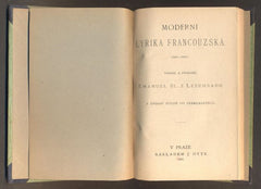 MODERNÍ LYRIKA FRANCOUZSKÁ. - 1902.