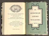 IN MEMORIAM JIŘÍHO WOLKERA. - 1924. Edice Hyperion sv. 20.  J. Seifert, K. Teige, V. Nezval, K. Biebl ...