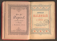 DIVADELNÍ KALENDÁŘ NA ROK 1892. - Národní divadlo.