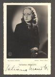TATIANA MENOTTI. - Fotografická pohlednice s podpisem. /divadlo/osobnosti/