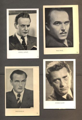 Kinorevue - kartičky: Karel Lamač - Mac Frič - Mirko Eliáš - Paľo Bielik.