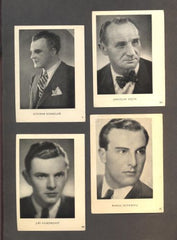 Jaroslav Vojta - Raoul Schránil - Jiří Vondrovič - Otomar Korbelář. Kinorevue, sběratelské kartičky.