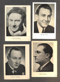 Kinorevue - kartičky: Zdeněk Hora - Jára Pospíšil - Ladislav Pešek - Bedřich Veverka.