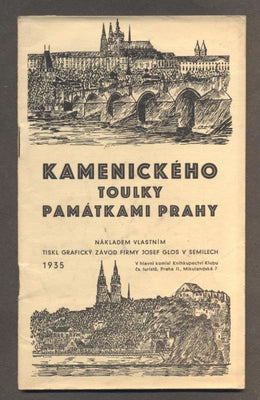 KAMENICKÉHO TOULKY PAMÁTKAMI PRAHY. - 1935.