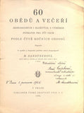 SANDTNEROVÁ, MARIE: 60 OBĚDŮ A VEČEŘÍ. - 1925. /kuchařka/