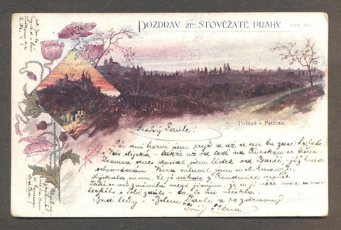 POZDRAV ZE STOVĚŽATÉ PRAHY. - Pohlednice. Dopisnice.