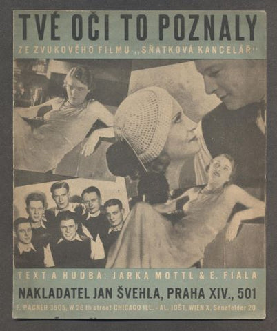 ELLA ŠÁRKOVÁ - "TVÉ OČI TO POZNALY". - 1932.