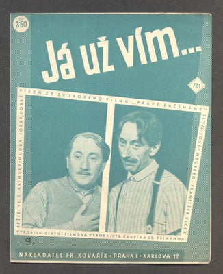 JINDŘICH PLACHTA; JAROSLAV MARVAN - "JÁ UŽ VÍM". - 1946.