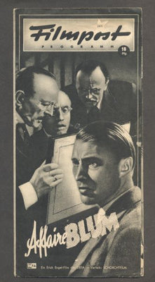 AFFAIRE BLUM / BLUMOVA AFÉRA. - Filmpost Programm 345.