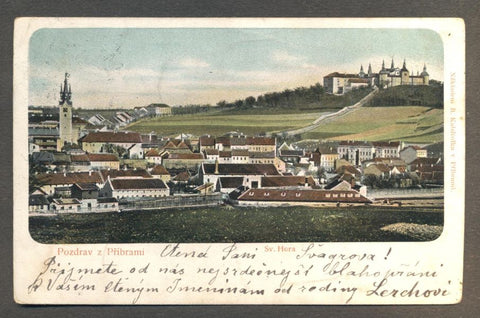 POZDRAV Z PŘÍBRAMI. - 1903. Pohlednice. Dopisnice.
