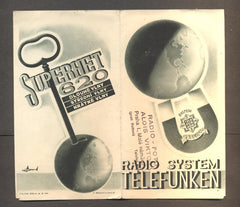 RADIO SYSTEM TELEFUNKEN. Reklamní prospekt. - ceník od 23.prosince 1933.