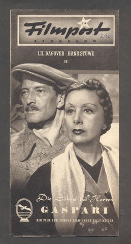 DIE SÖHNE DES HERRN GASPARY. - Filmpost Programm 214.