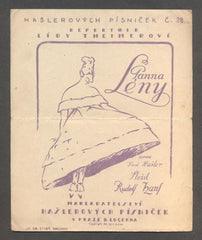 HANF, RUDOLF; HAŠLER, KAREL: PANNA LÉNY. - 1919. Hašlerových písniček č. 28.