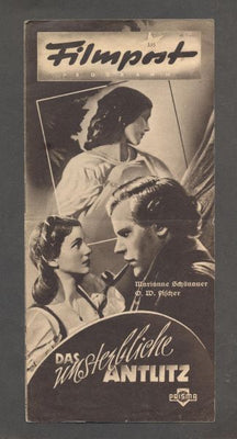 DAS UNSTERBLICHE ANTLITZ. - Filmpost Programm 335.
