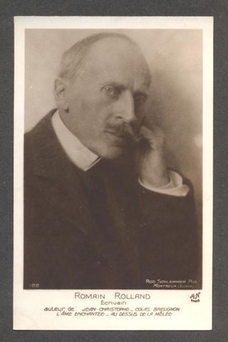 ROMAIN ROLLAND. Francouzský spisovatel (1866-1944). - Fotografická pohlednice.