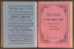 LETÁČEK ÚTULNY ŽENSKÉ V BRNĚ. Roč. VII. 1909 - 1910.