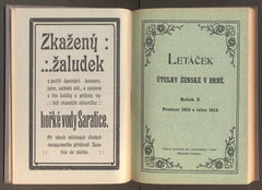 LETÁČEK ÚTULNY ŽENSKÉ V BRNĚ. Roč. X. 1912 - 1913.