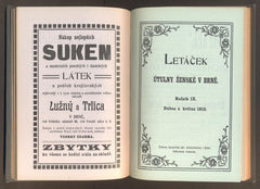 LETÁČEK ÚTULNY ŽENSKÉ V BRNĚ. Roč. IX. 1911 - 1912.