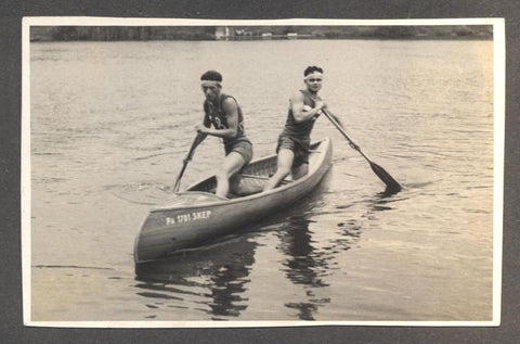 VÁCLAV MOTTL; ZDENĚK ŠKRDLANT. Kanoisté. - Fotografická pohlednice.