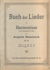 REINHARD, AUGUST: BUCH DER LIEDER FÜR HARMONIUM OP. 60. - Heft II.