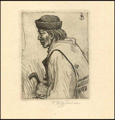 T. F. Šimon: Slovák. Vernis mou, 105x85 mm, signatura tužkou.