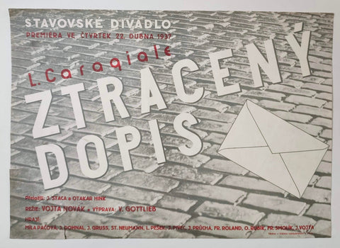 Ion Luca Caragiale. Ztracený dopis. 1937.