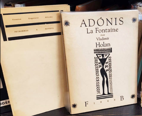 LA FONTAINE; JEAN DE: ADÓNIS. - 1948. Přeložil Vl. Holan; typo ZDENĚK SEYDL; il. KAREL POKORNÝ.