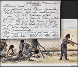 Mikoláš Aleš (18.11.1852 - 10.7.1913). Český malíř. - 3x Alšův rukopis, podpis, dat. 1910.