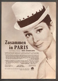 Hepburn - ZUSAMMEN IN PARIS (Paříž v letním parnu). - 1964. Illustrierte Film-Bühne.