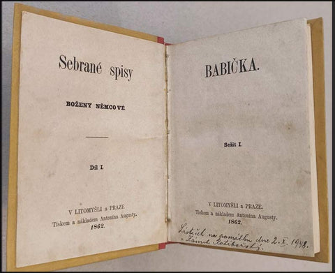 Němcová, Božena: Babička. Obrazy venkovského života. 2. vyd. 1862.