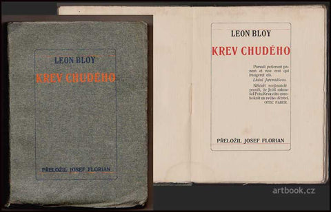 BLOY, LEON. KREV CHUDÉHO. - 1911.