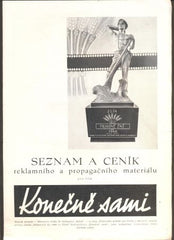 SEZNAM A CENÍK REKLAMNÍHO A PROPAGAČNÍHO MATERIÁLU PRO FILM "KONEČNĚ SAMI". - (1940).