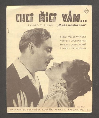 JAN PIVEC; ZITA KABÁTOVÁ - MUŽI NESTÁRNOU - "CHCI ŘÍCI VÁM". - 1942.