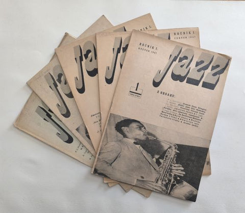 JAZZ. List věnovaný jazzu a moderní hudbě. - Ročník I. 1947. 5 sešitů, kompletní ročník.