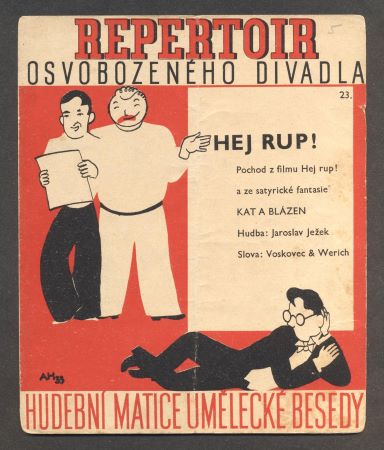Hoffmeister - JEŽEK, JAROSLAV: HEJ RUP! - 1934. Slova Voskovec a Werich. Osvobozené divadlo.
