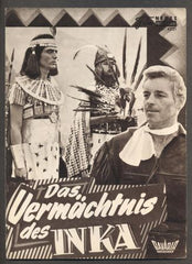 DAS VERMÄCHTNIS DES INKA (Poklad Inků). - 1966. Neues Filmprogramm.
