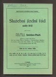 SLUŽEBNÍ JÍZDNÍ ŘÁD. Praha Wils. n. / Vršovice-Nusle / Smíchov-Plzeň. 1939.