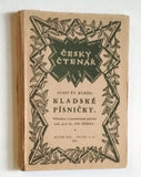 KUBÍN, JOSEF ŠT.: KLADSKÉ PÍSNIČKY. - 1925.