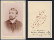 Karel Kovařovic (9.12. 1862 Praha – 6.12. 1920 Praha). Atelier J. Mulač, fotografie, kol. 1886.