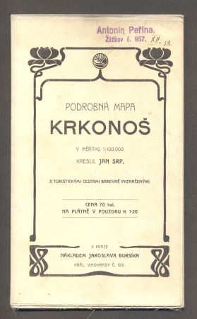 PODROBNÁ MAPA KRKONOŠ. 1 : 100.000. - kol. 1900.