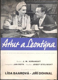 Baarová; Dohnal - ARTUR A LEONTÝNA - Filmový program 1940.