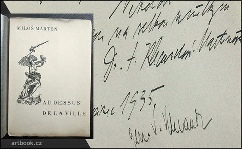MARTEN; MILOŠ: AU DESSUS DE LA VILLE. - 1935.  A ZDENKA BRAUNEROVA IN MEMORIAM.