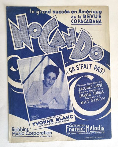 SIMON, NAT: CA S'FAIT PAS... (NO CAN DO). - 1945.