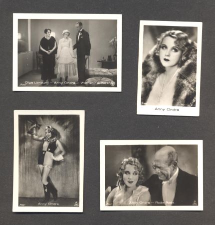 ANNY ONDRA; RODA RODA, OLGA LIMBURG. - Reklamní kartičky. /4/
