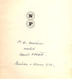 VOKÁČ, KAREL: UTKÁNO Z DÝMU. - 1942. S autorským věnováním.