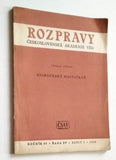 ČERNÝ, VÁCLAV: STAROČESKÝ MASTIČKÁŘ. - 1955.