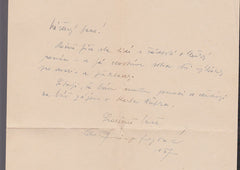 Olga Scheinpflugová (1902 – 1968). Dopis. - dat. 1957.