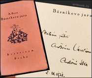 SOVA; ANTONÍN: BÁSNÍKOVO JARO. - 1921. Podpis autora. Obálka; JAN ZRZAVÝ.
